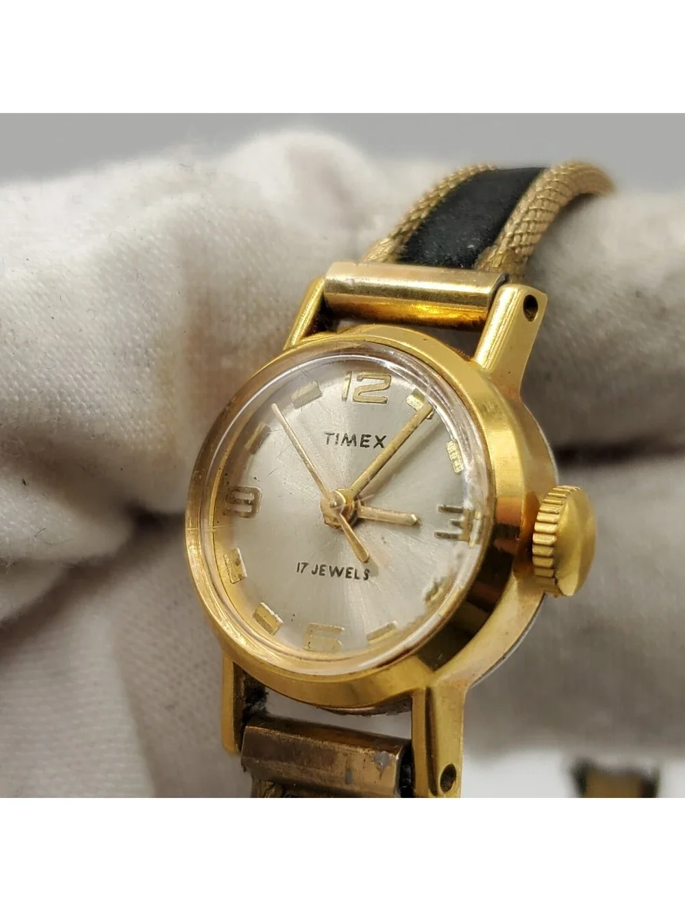 Vintage Timex 17J Mechanical RGP Womens Watch 17mm For Parts Or Repair